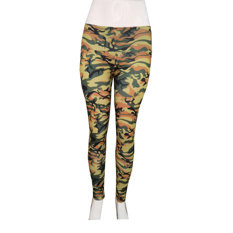 Camouflage Printing Leggings Sexy Bowknot Tights Pants Bow Bandage Casual Trousers For Women Push Up Exercise Fitness Yoga Pants